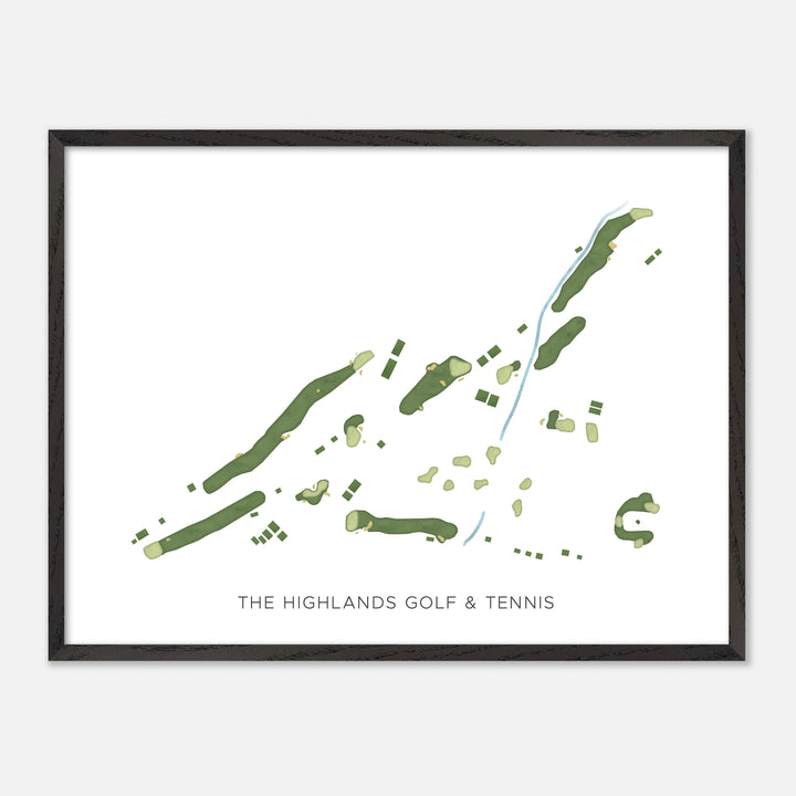 Print of The Highlands Golf &amp; Tennis Modern Map