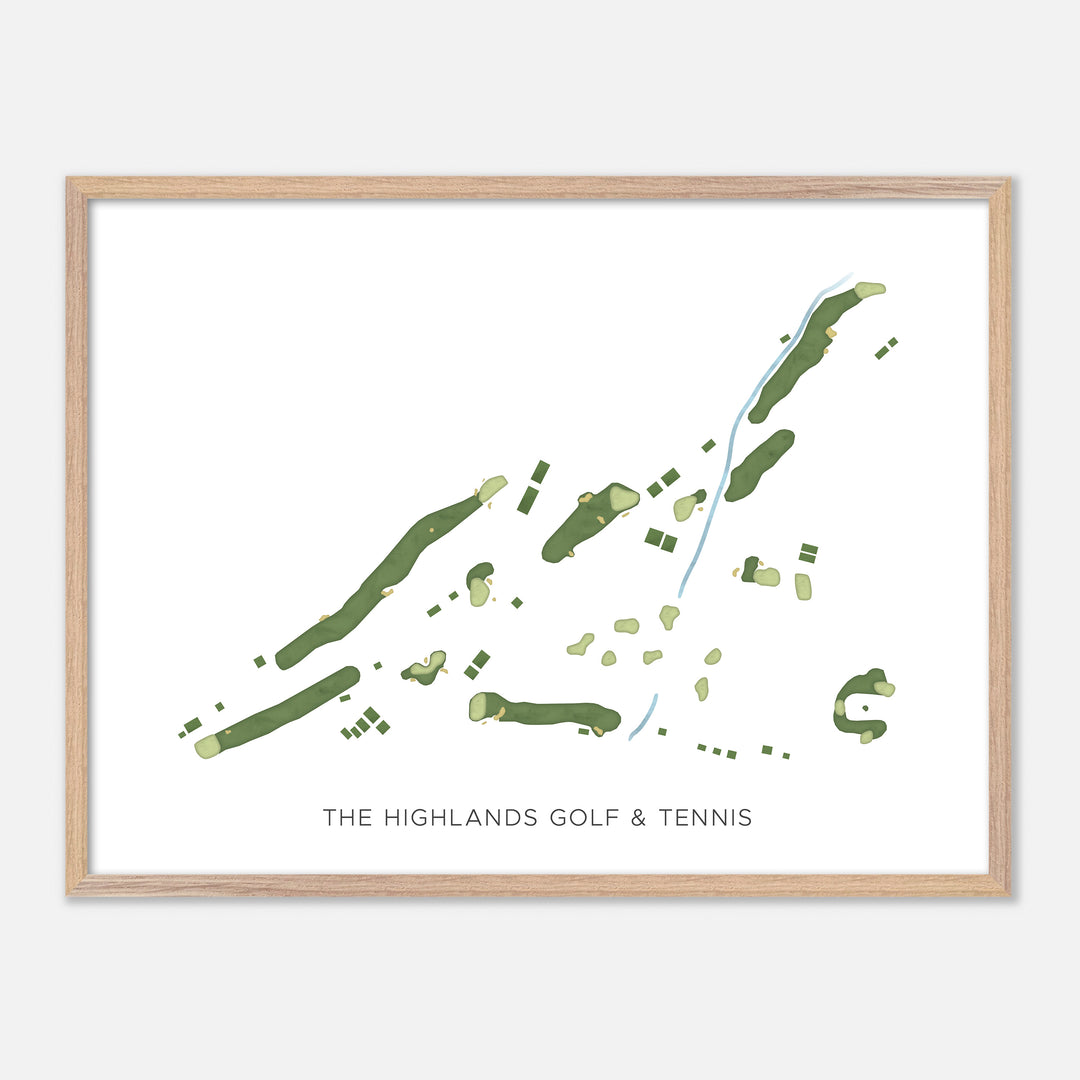 Print of The Highlands Golf &amp; Tennis Modern Map