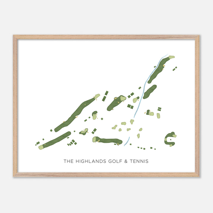 Print of The Highlands Golf &amp; Tennis Modern Map