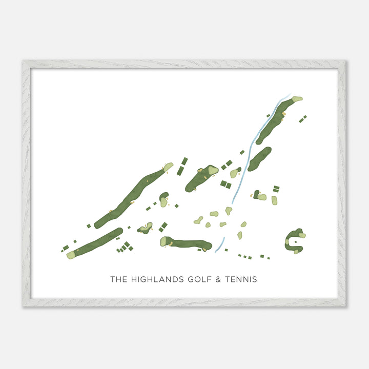 Print of The Highlands Golf &amp; Tennis Modern Map
