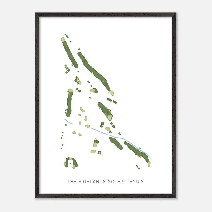 Print of The Highlands Golf &amp; Tennis Modern Map