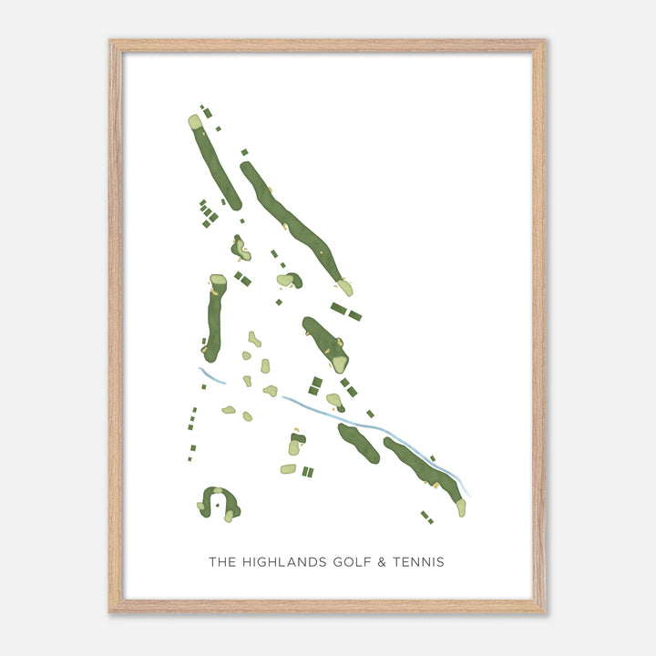 Print of The Highlands Golf &amp; Tennis Modern Map