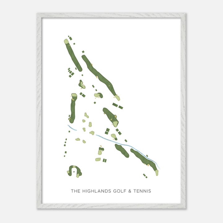 Print of The Highlands Golf &amp; Tennis Modern Map