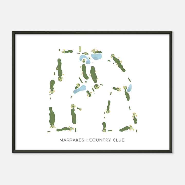 Print of Marrakesh Country Club Modern Map