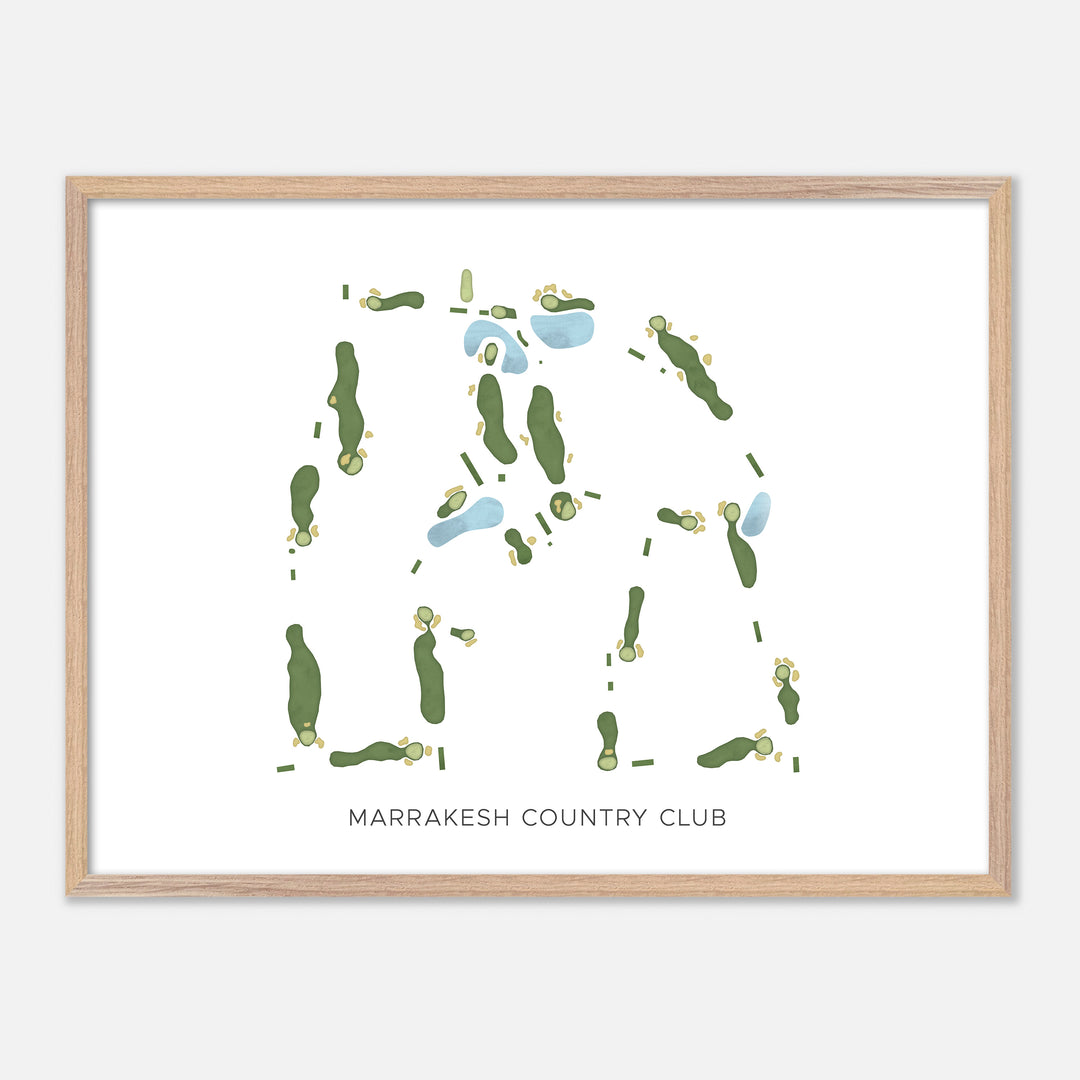 Print of Marrakesh Country Club Modern Map