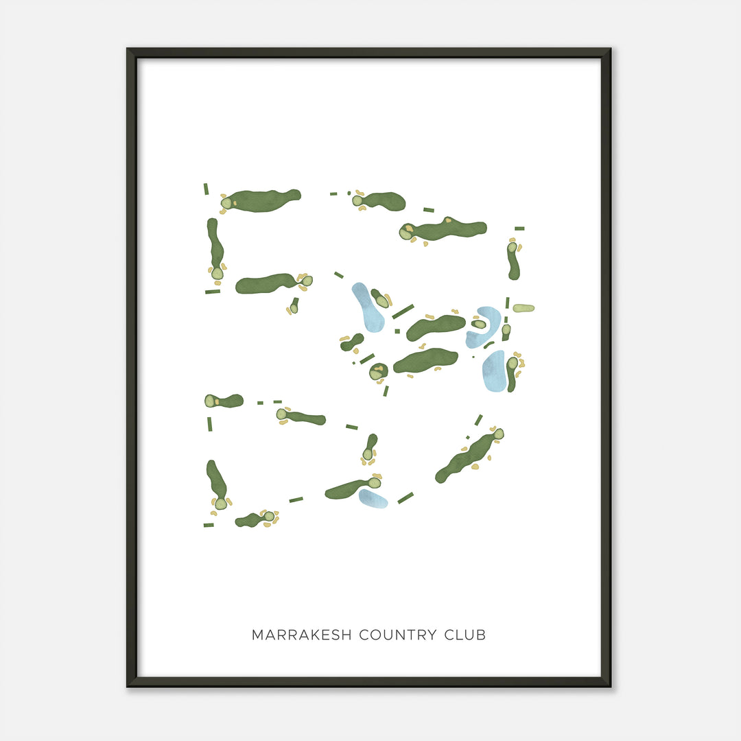 Print of Marrakesh Country Club Modern Map