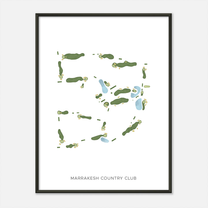 Print of Marrakesh Country Club Modern Map