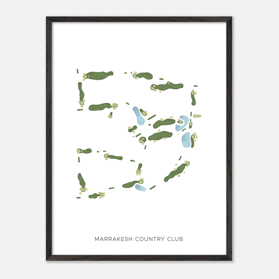 Print of Marrakesh Country Club Modern Map