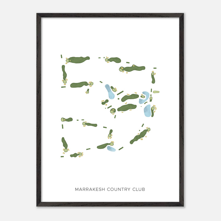 Print of Marrakesh Country Club Modern Map