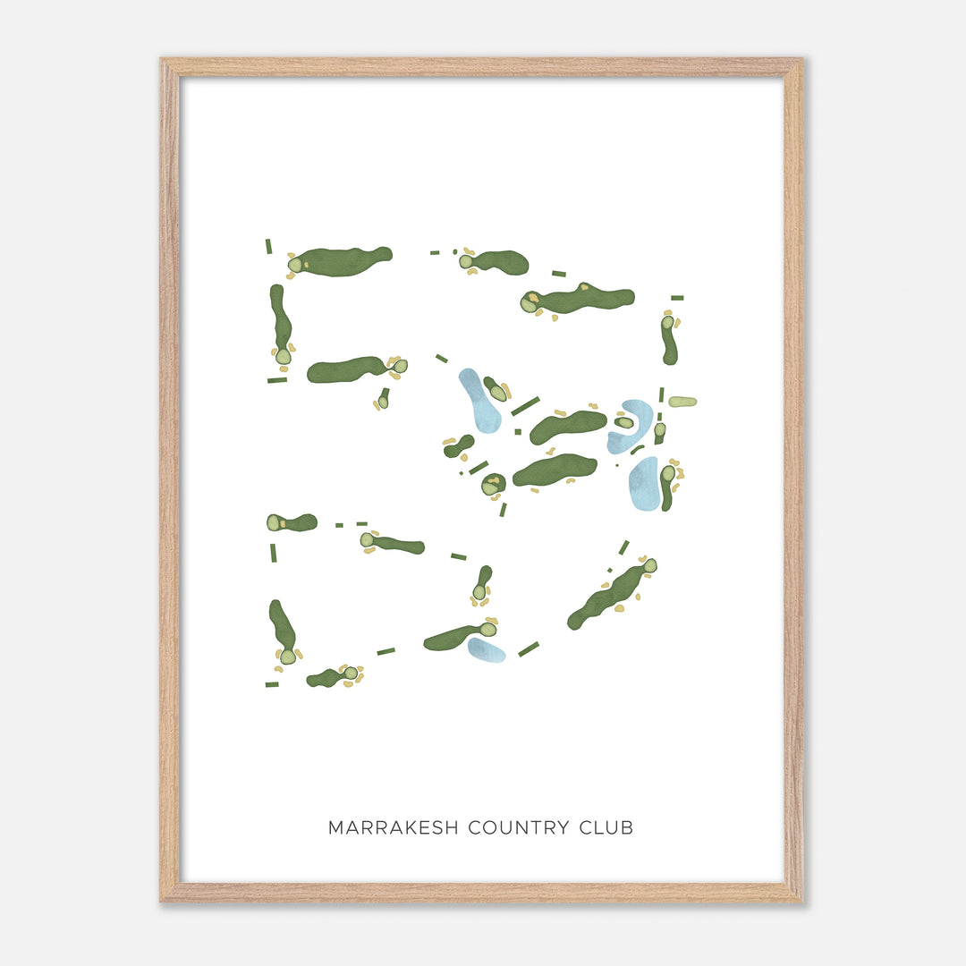 Print of Marrakesh Country Club Modern Map