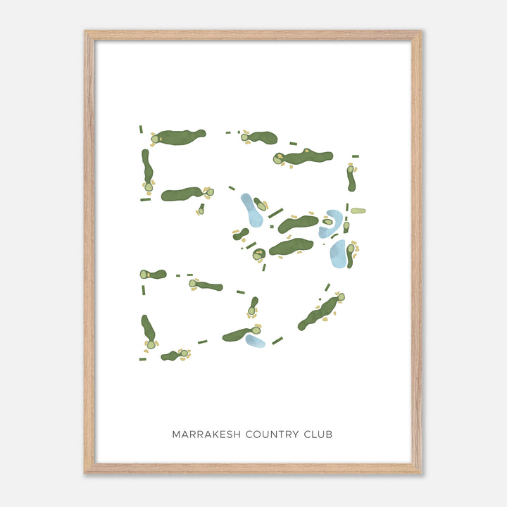 Print of Marrakesh Country Club Modern Map