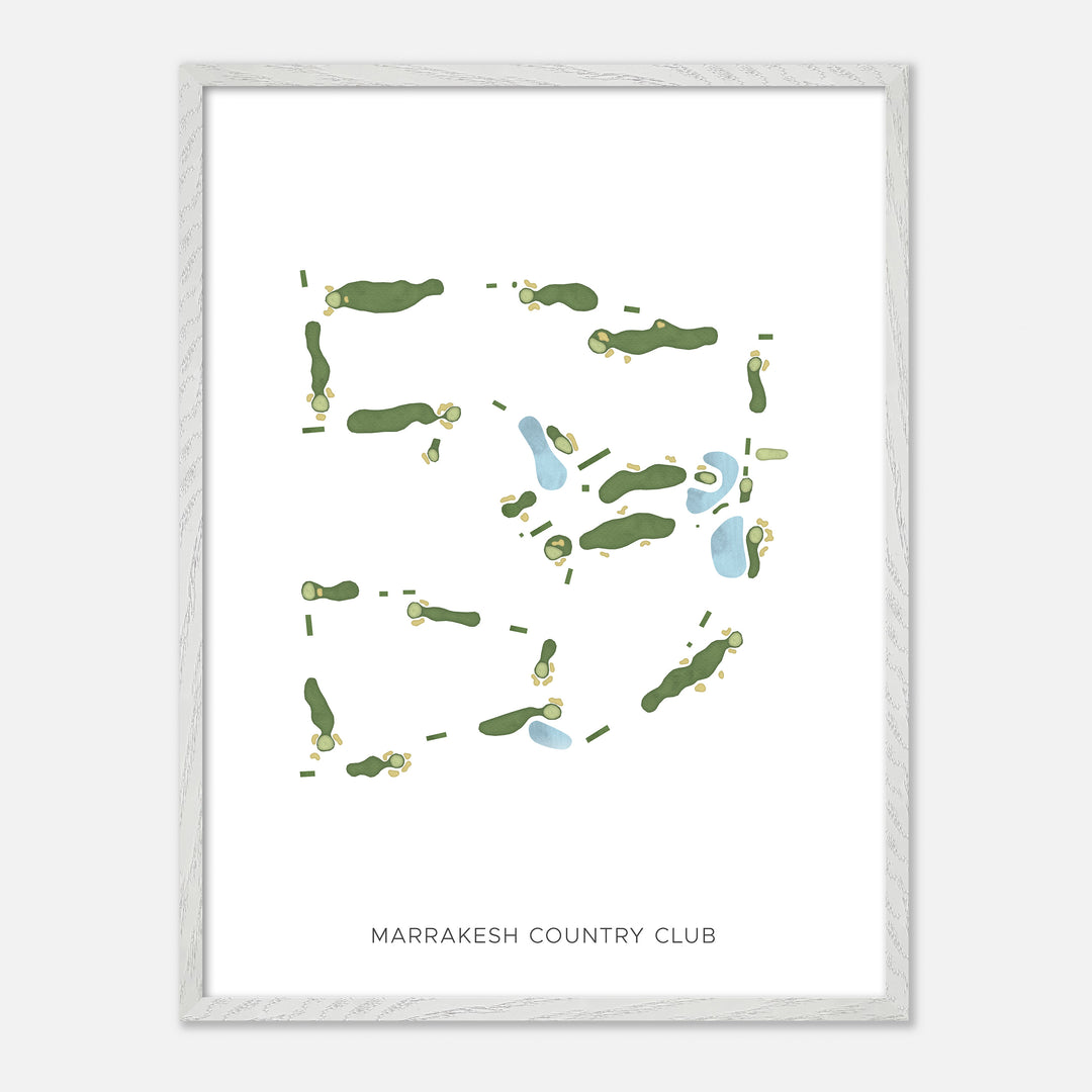 Print of Marrakesh Country Club Modern Map
