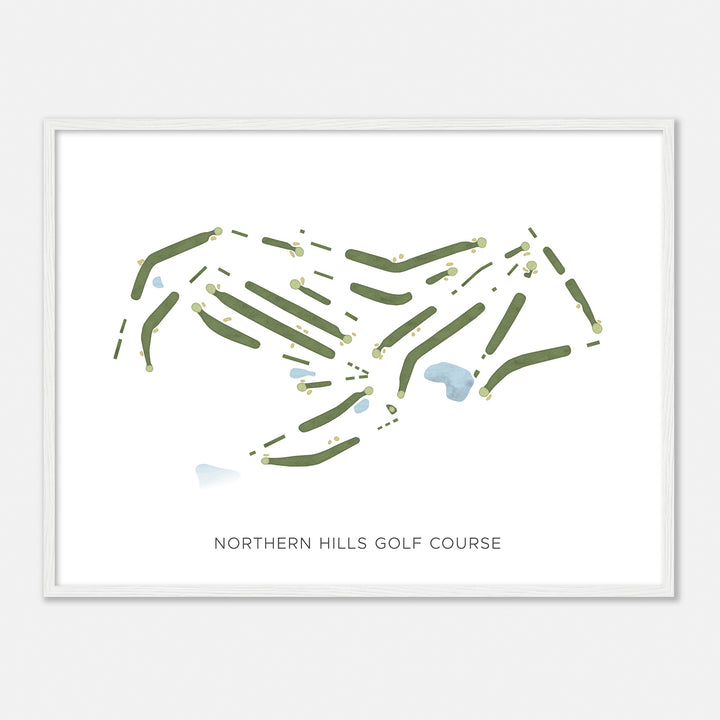 Print of Northern Hills Golf Course Modern Map