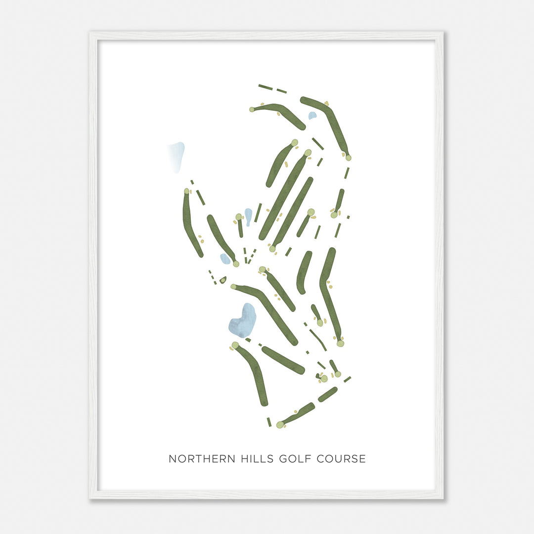 Print of Northern Hills Golf Course Modern Map