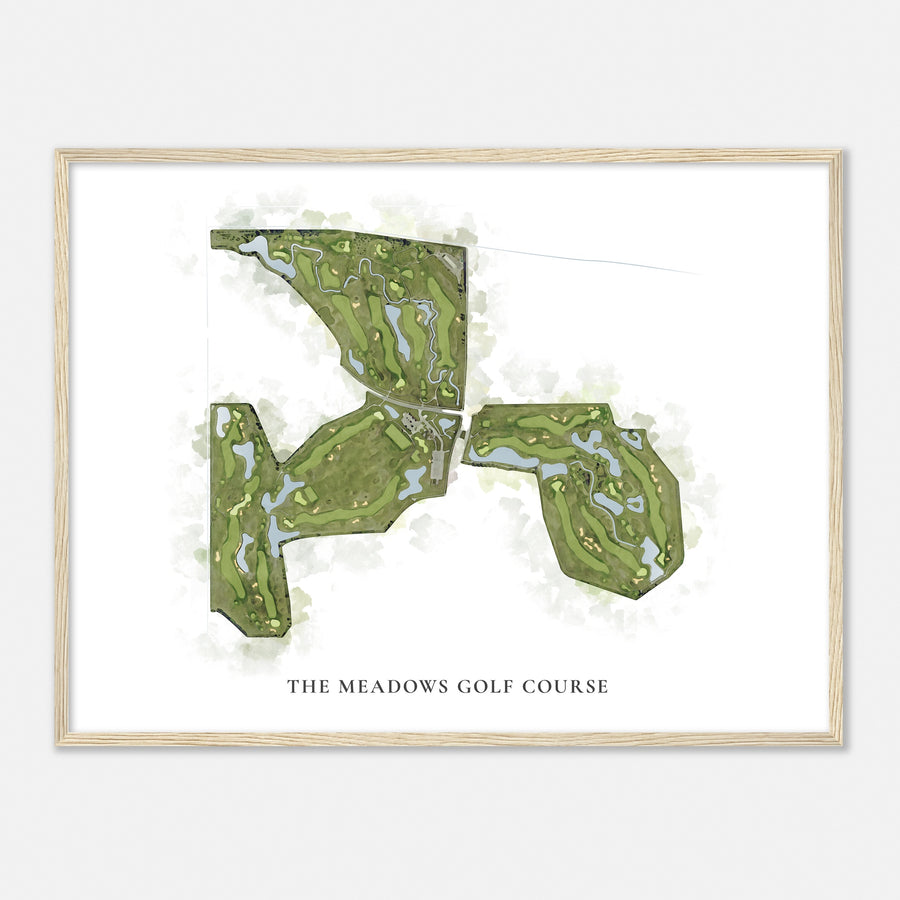 Print of The Meadows Golf Course Classic Map