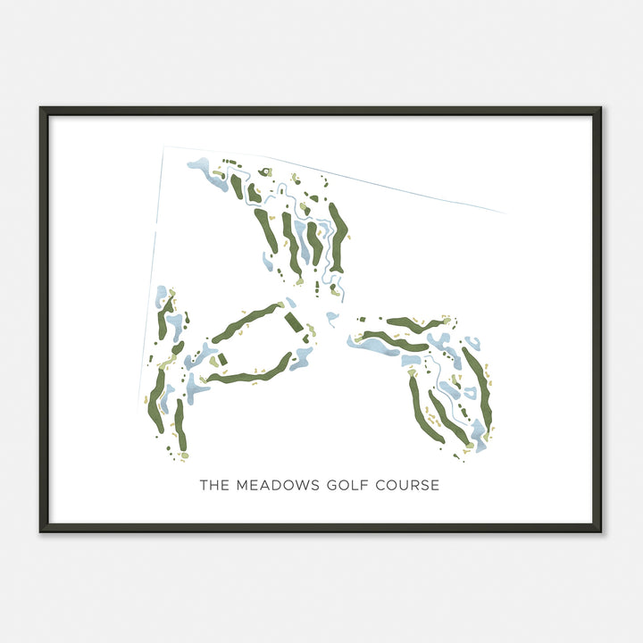 Print of The Meadows Golf Course Modern Map