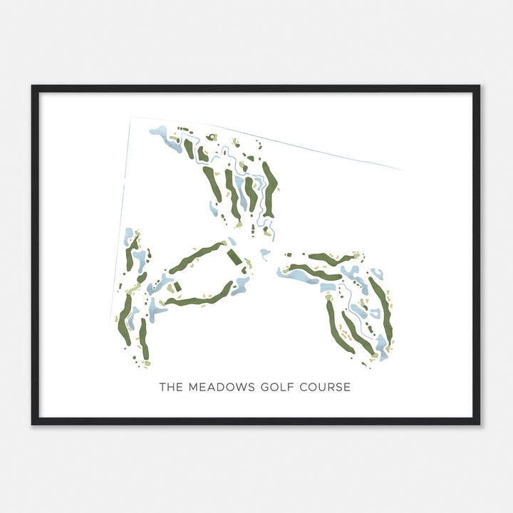 Print of The Meadows Golf Course Modern Map
