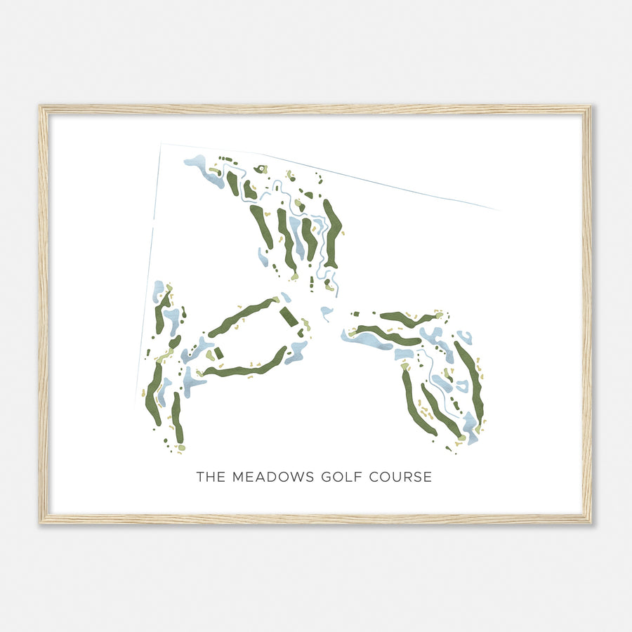 Print of The Meadows Golf Course Modern Map