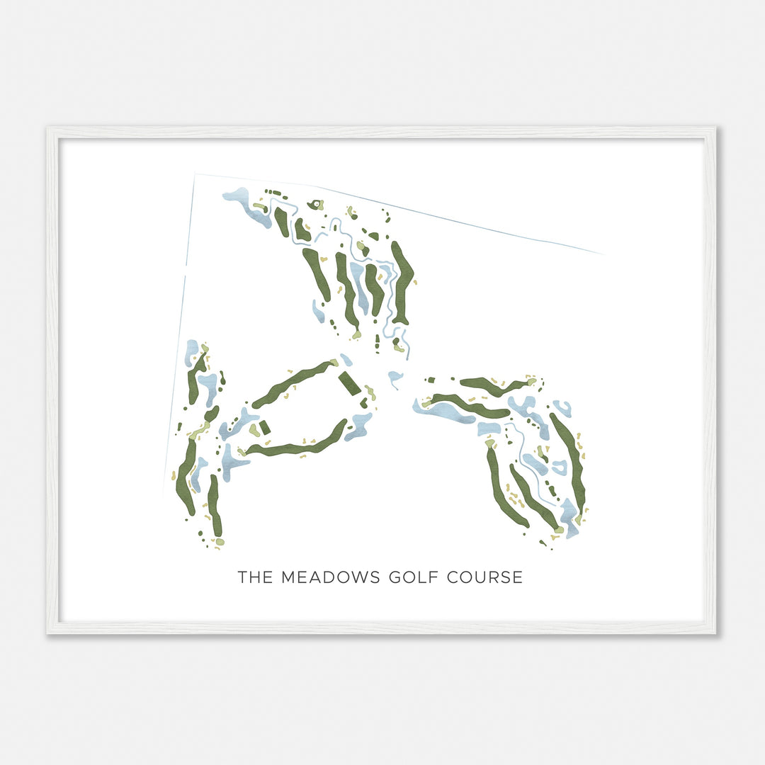 Print of The Meadows Golf Course Modern Map