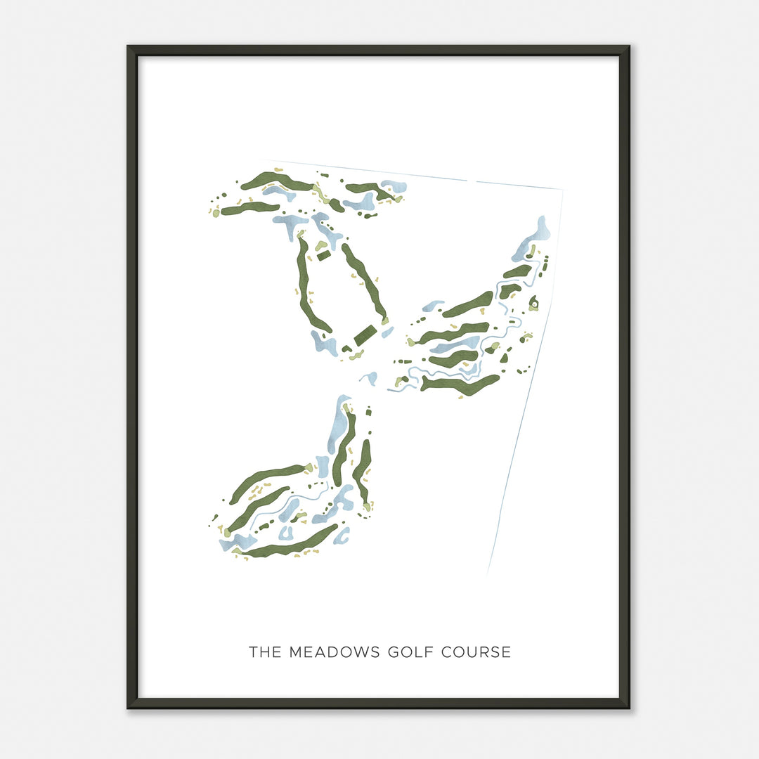 Print of The Meadows Golf Course Modern Map