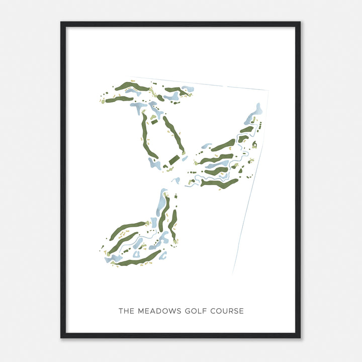Print of The Meadows Golf Course Modern Map