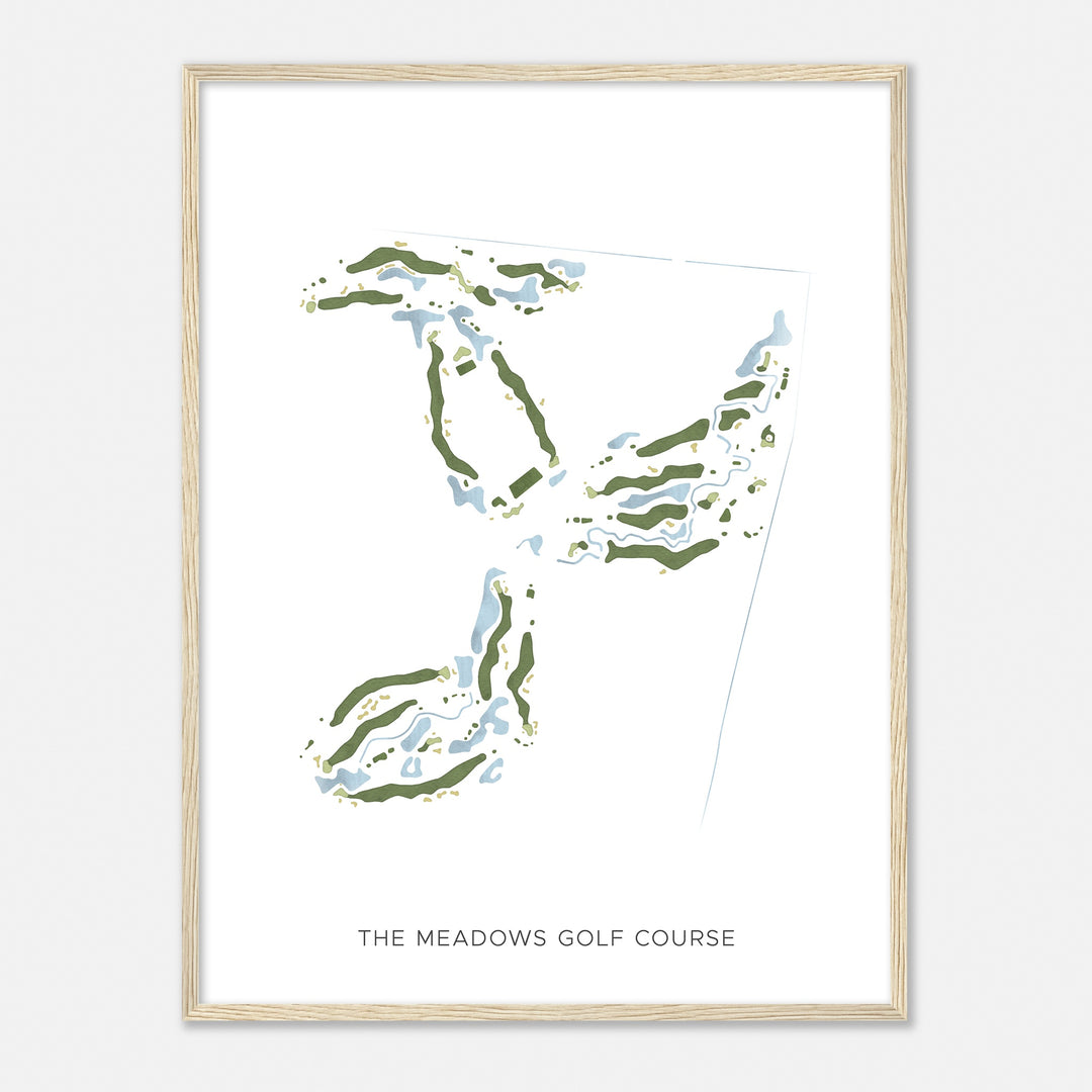 Print of The Meadows Golf Course Modern Map