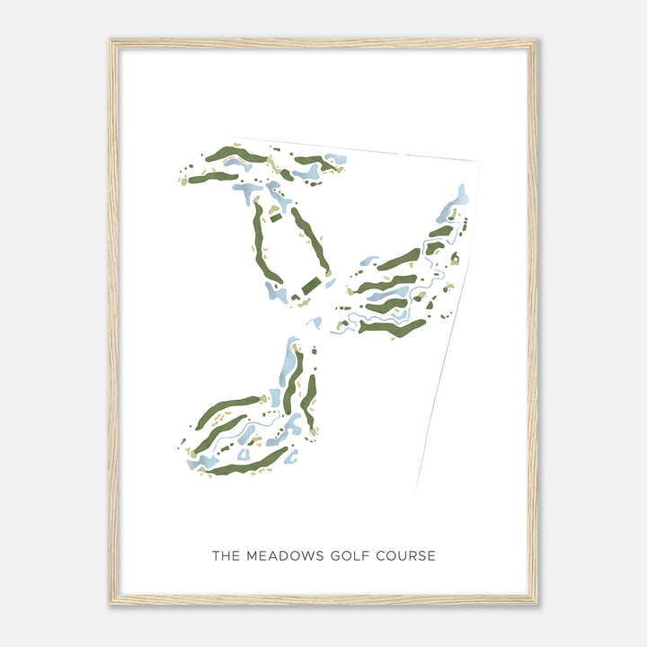 Print of The Meadows Golf Course Modern Map