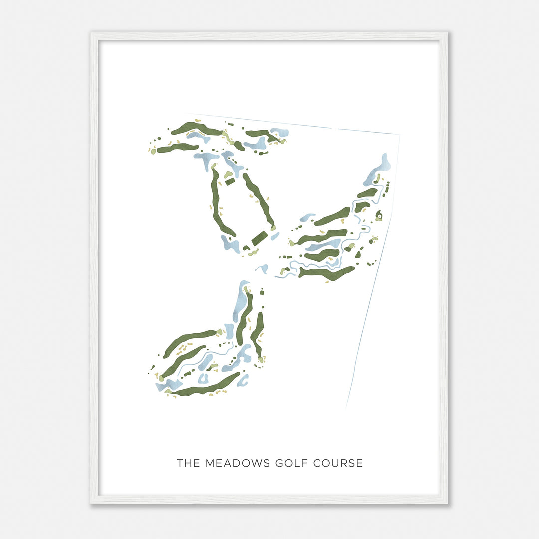 Print of The Meadows Golf Course Modern Map