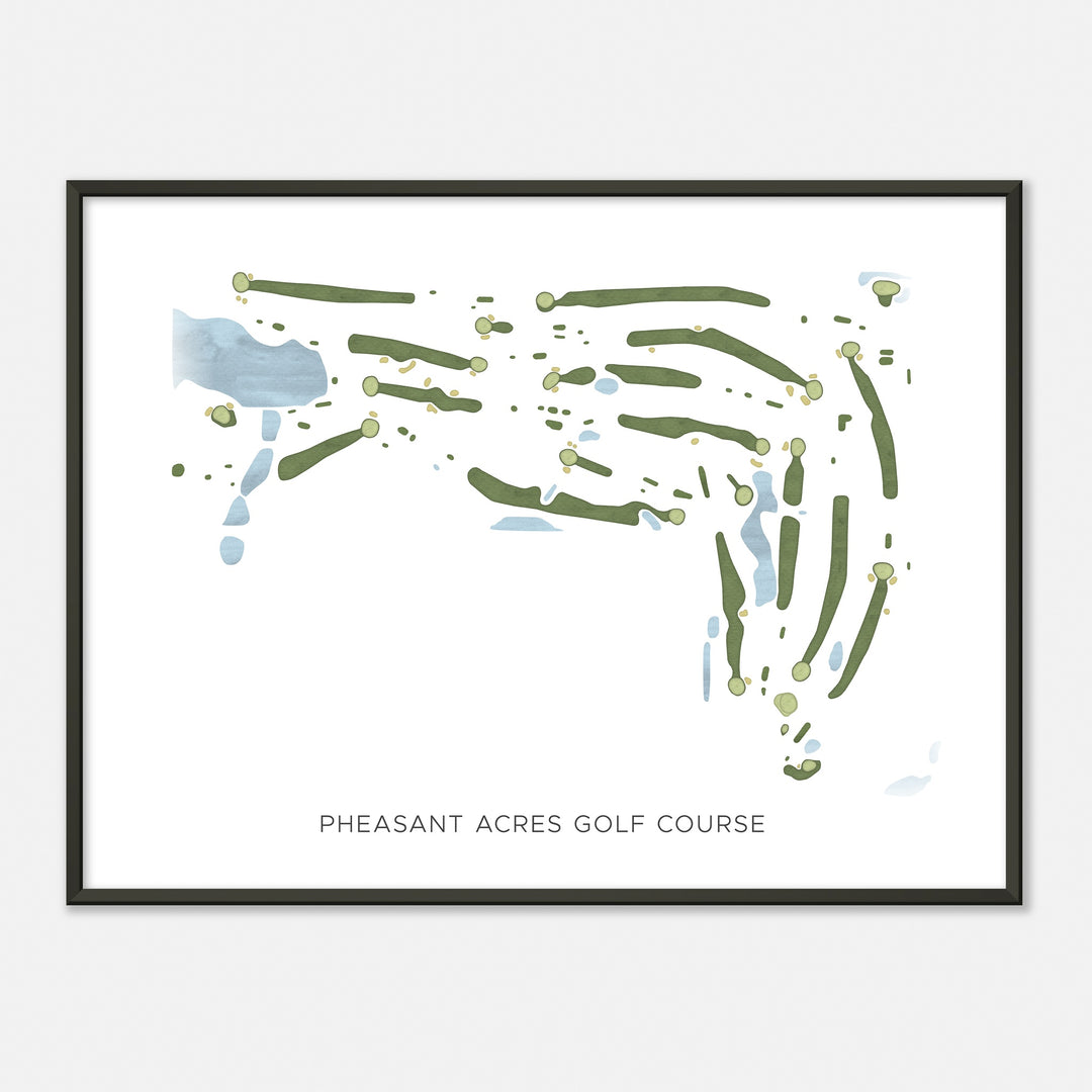 Print of Pheasant Acres Golf Course Modern Map