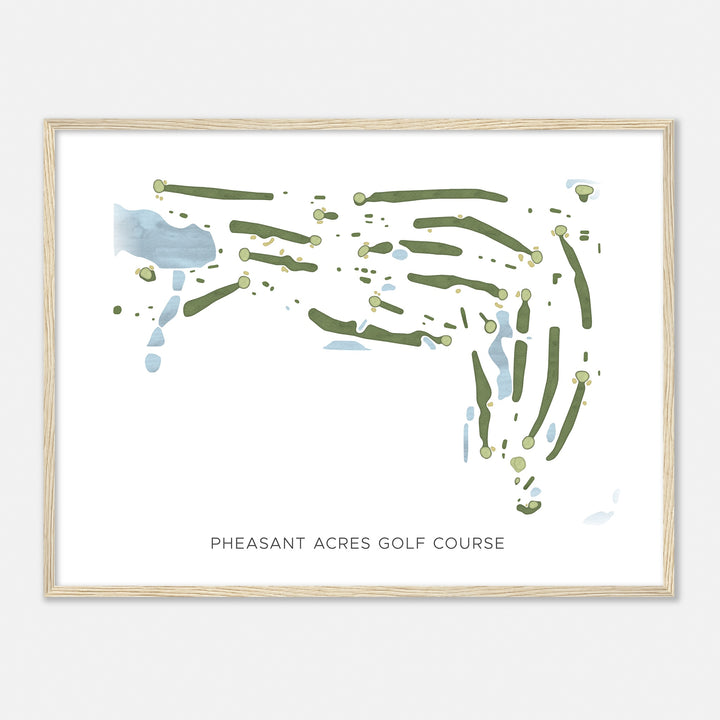 Print of Pheasant Acres Golf Course Modern Map