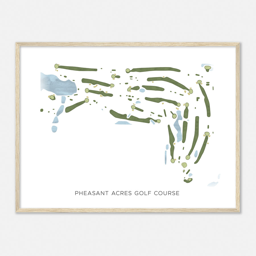 Print of Pheasant Acres Golf Course Modern Map