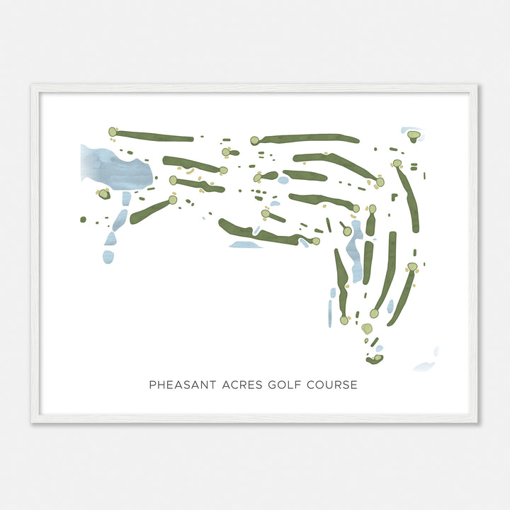 Print of Pheasant Acres Golf Course Modern Map