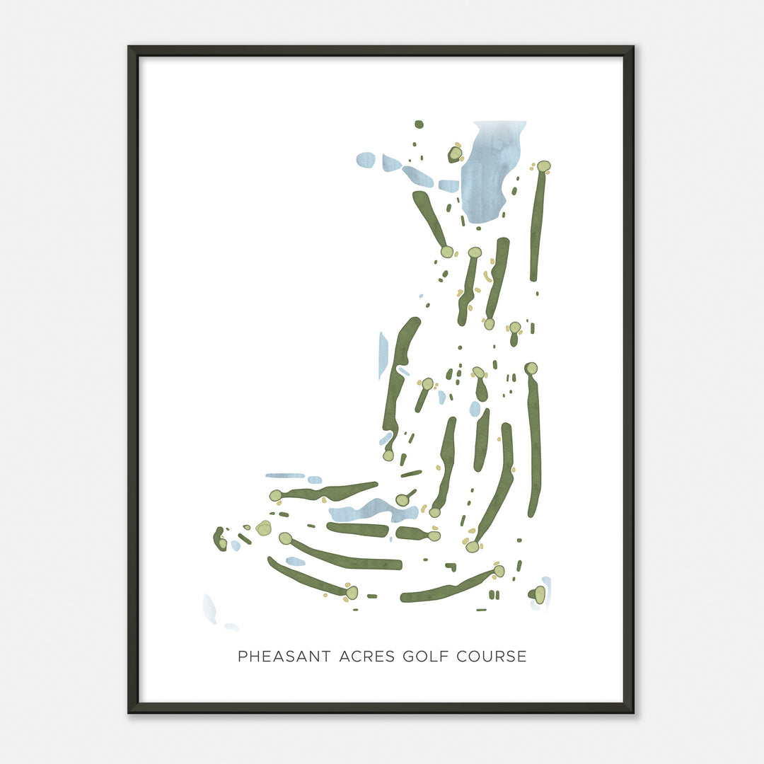 Print of Pheasant Acres Golf Course Modern Map