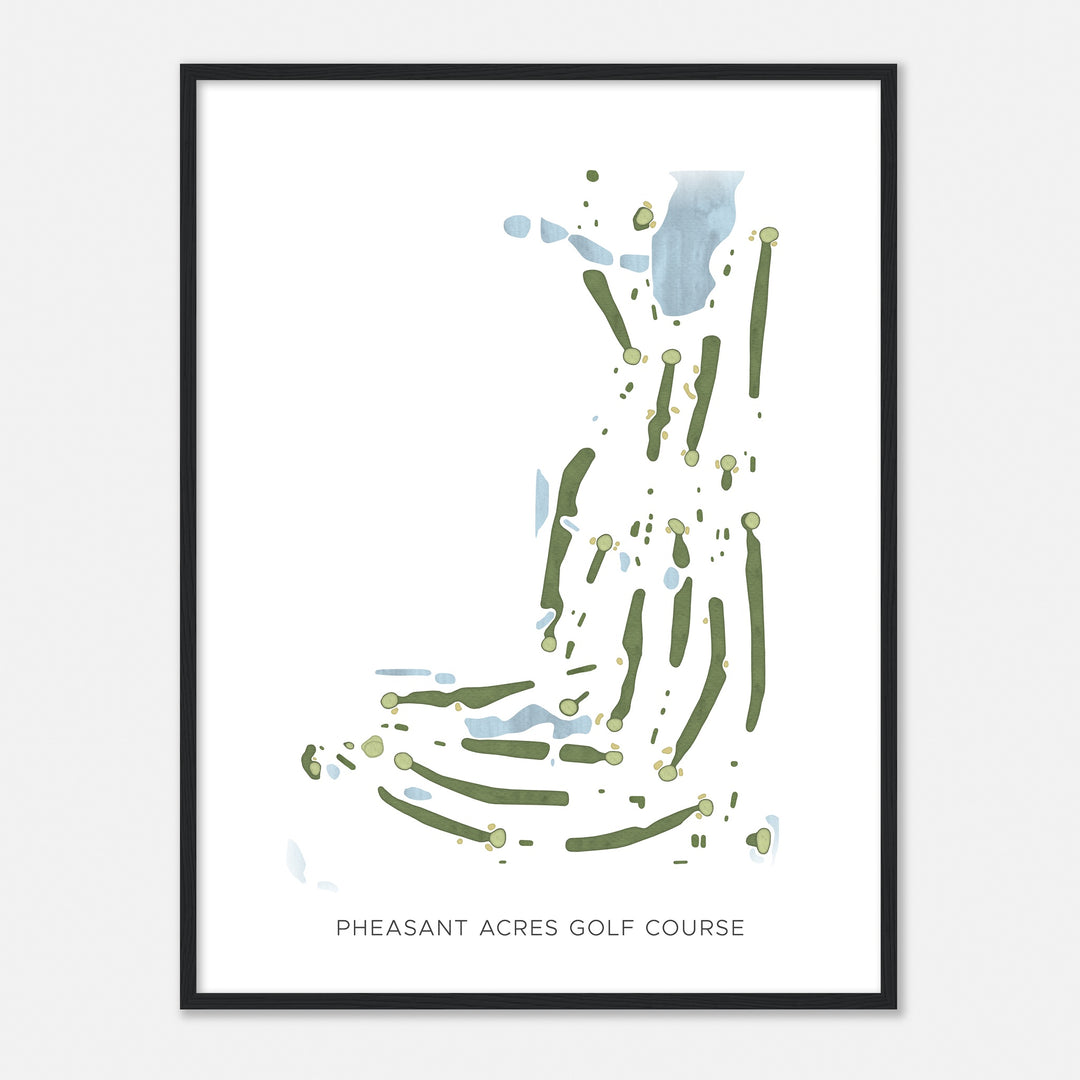 Print of Pheasant Acres Golf Course Modern Map