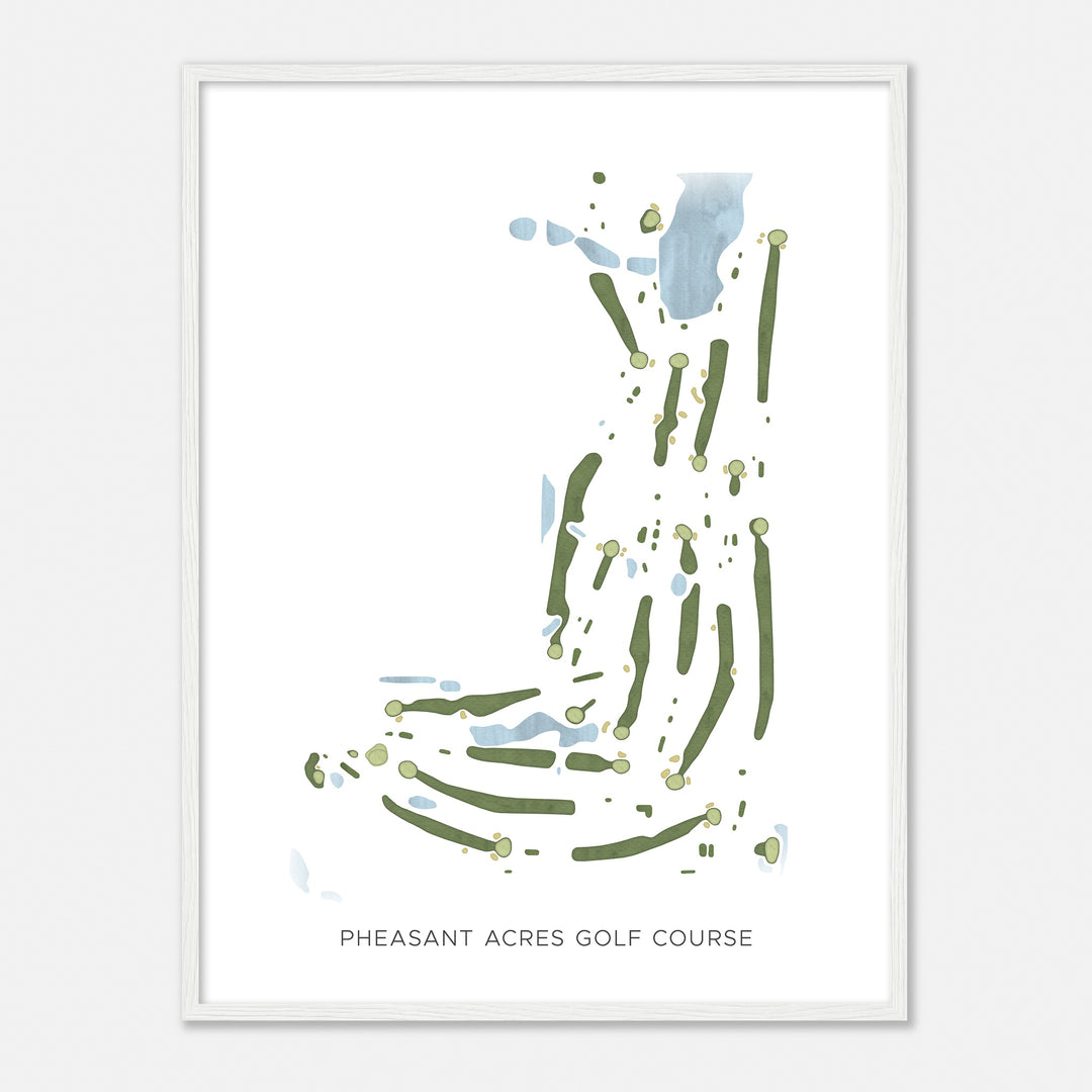 Print of Pheasant Acres Golf Course Modern Map