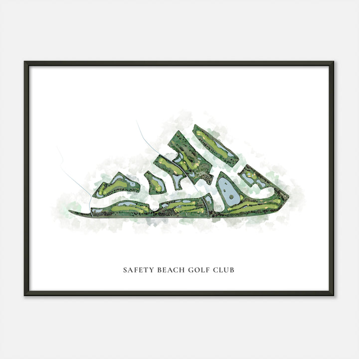 Print of Safety Beach Golf Club Classic Map