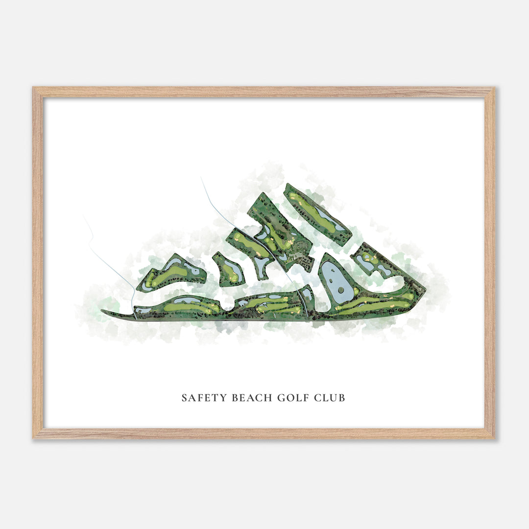 Print of Safety Beach Golf Club Classic Map