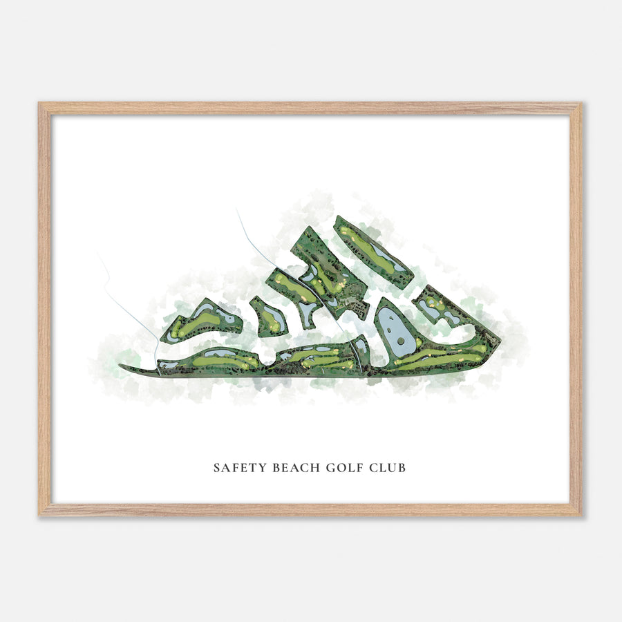 Print of Safety Beach Golf Club Classic Map