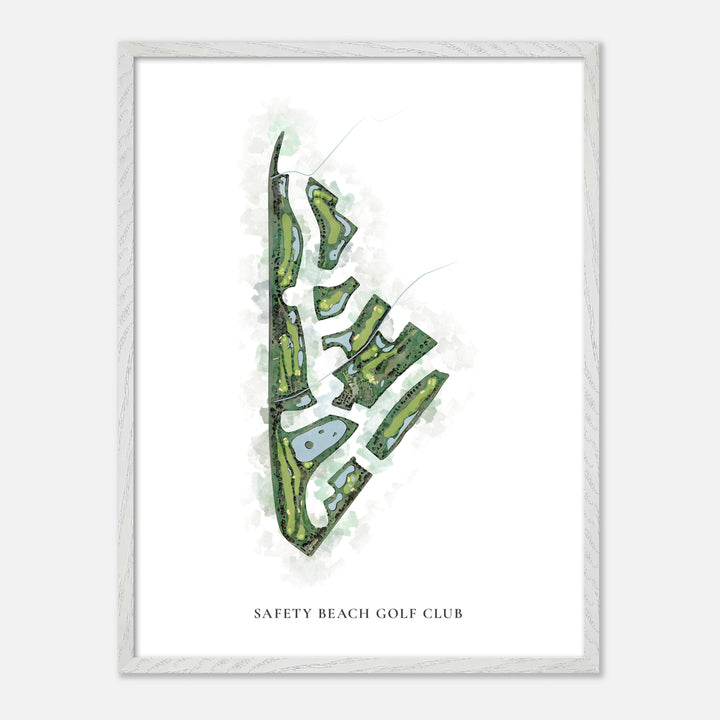Print of Safety Beach Golf Club Classic Map