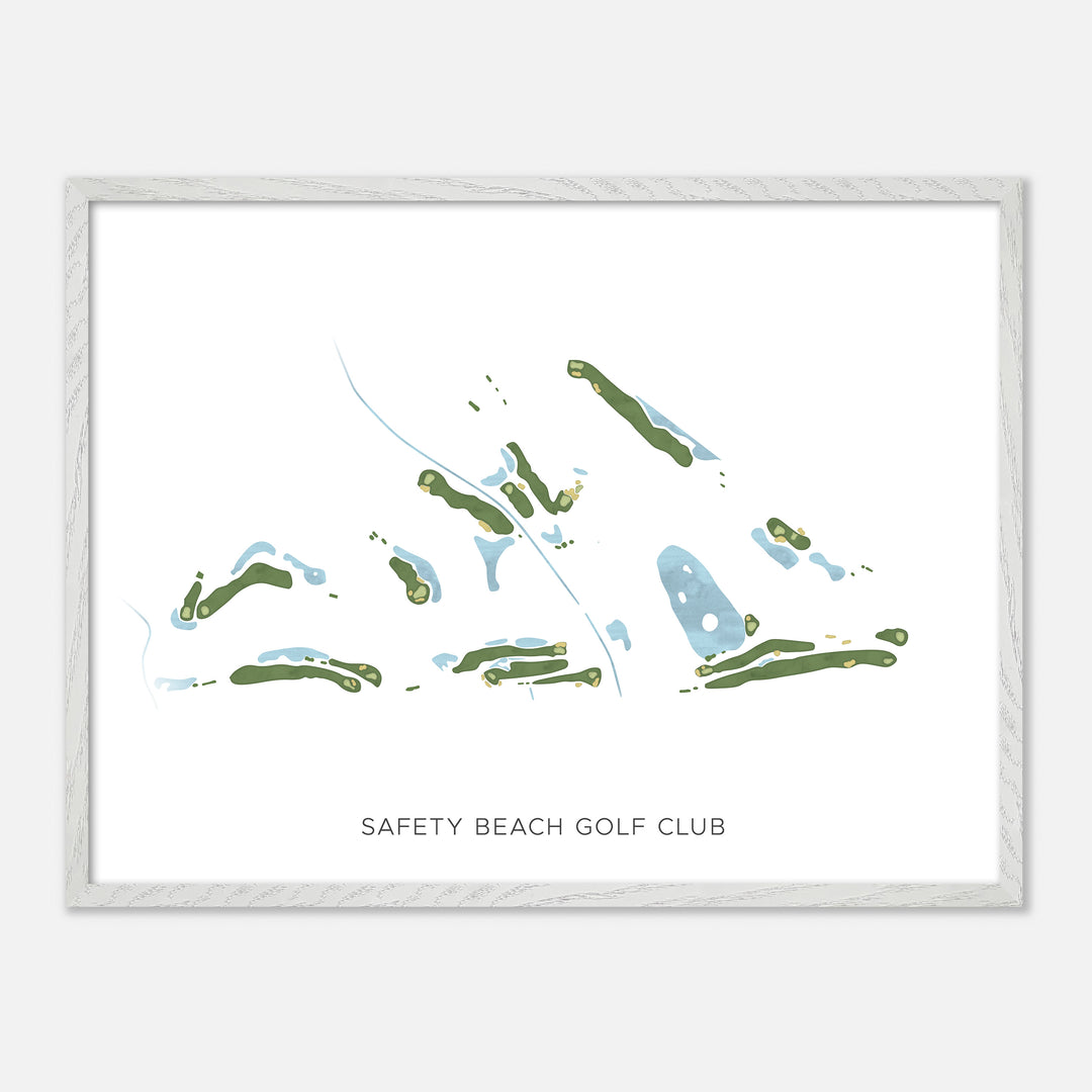 Print of Safety Beach Golf Club Modern Map