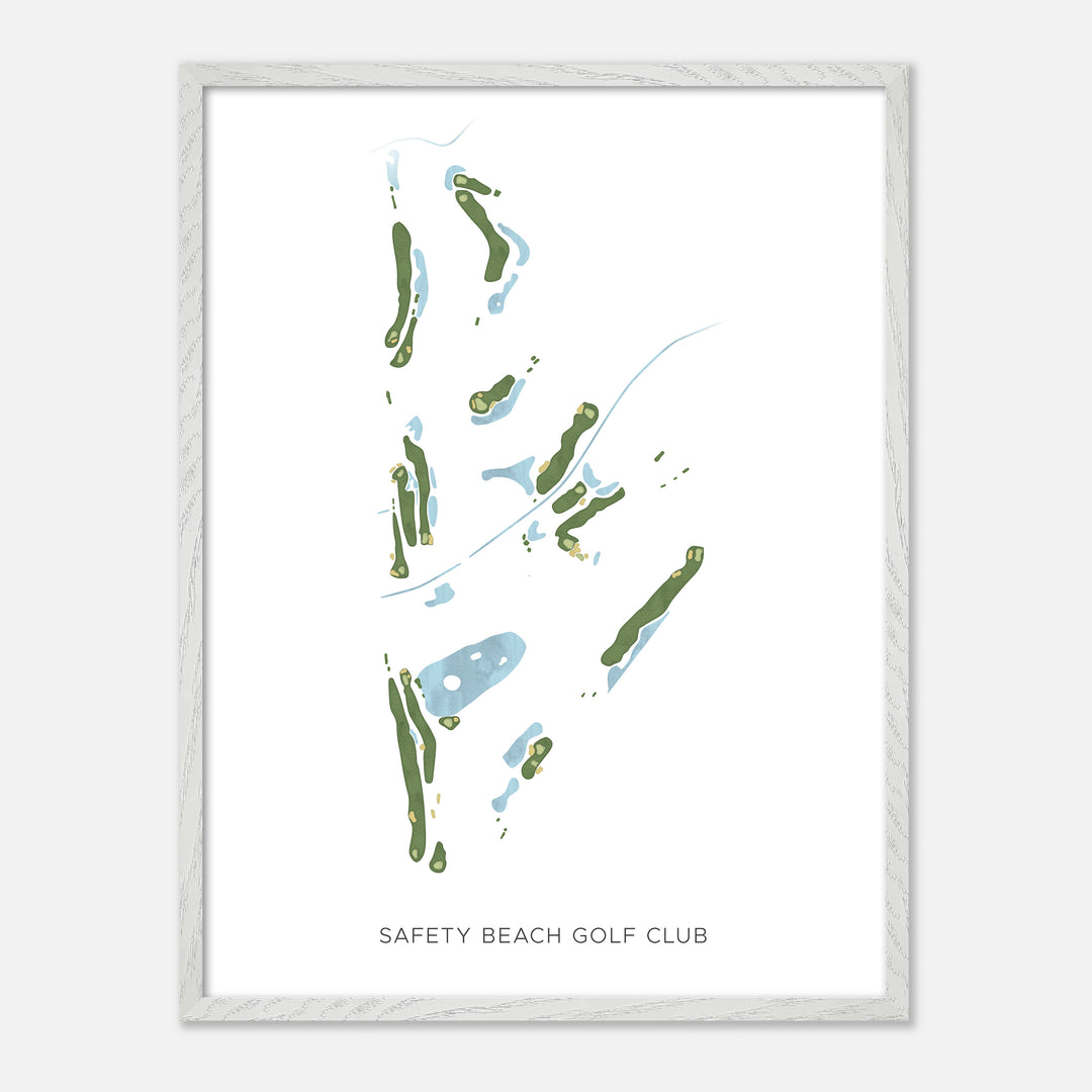 Print of Safety Beach Golf Club Modern Map