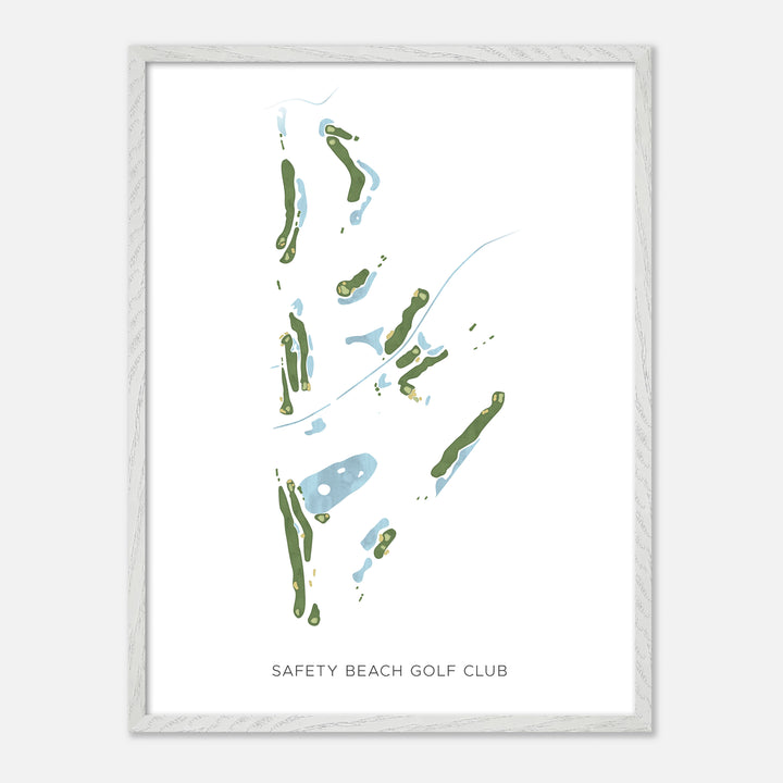 Print of Safety Beach Golf Club Modern Map