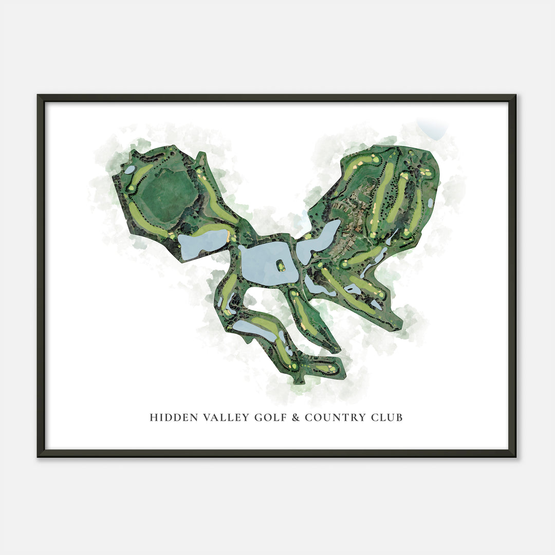 Print of Hidden Valley Golf & Country Club Classic Map