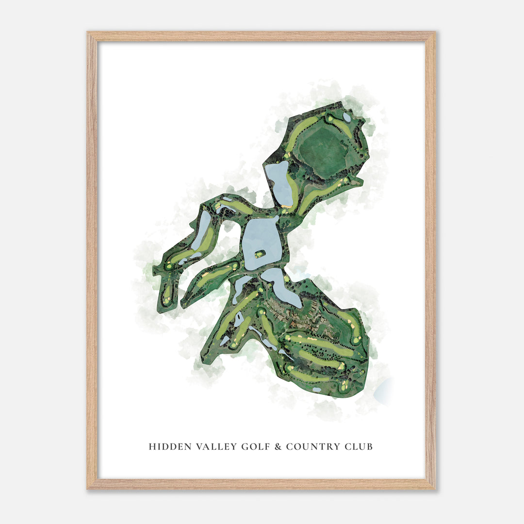 Print of Hidden Valley Golf & Country Club Classic Map