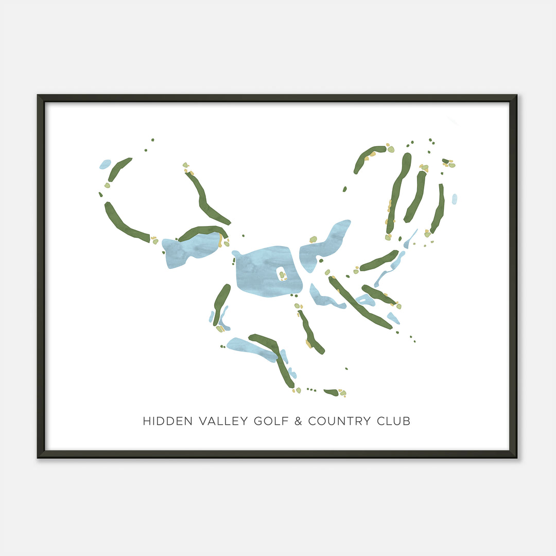 Print of Hidden Valley Golf & Country Club Modern Map