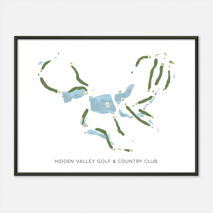 Print of Hidden Valley Golf & Country Club Modern Map
