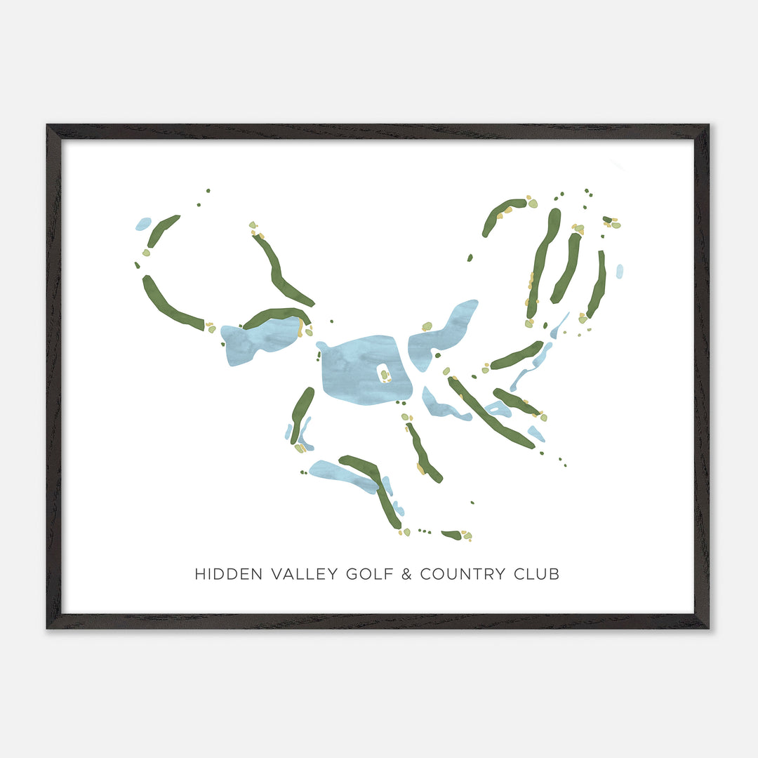 Print of Hidden Valley Golf & Country Club Modern Map