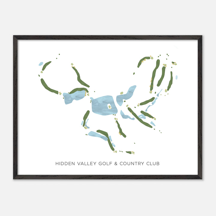 Print of Hidden Valley Golf & Country Club Modern Map