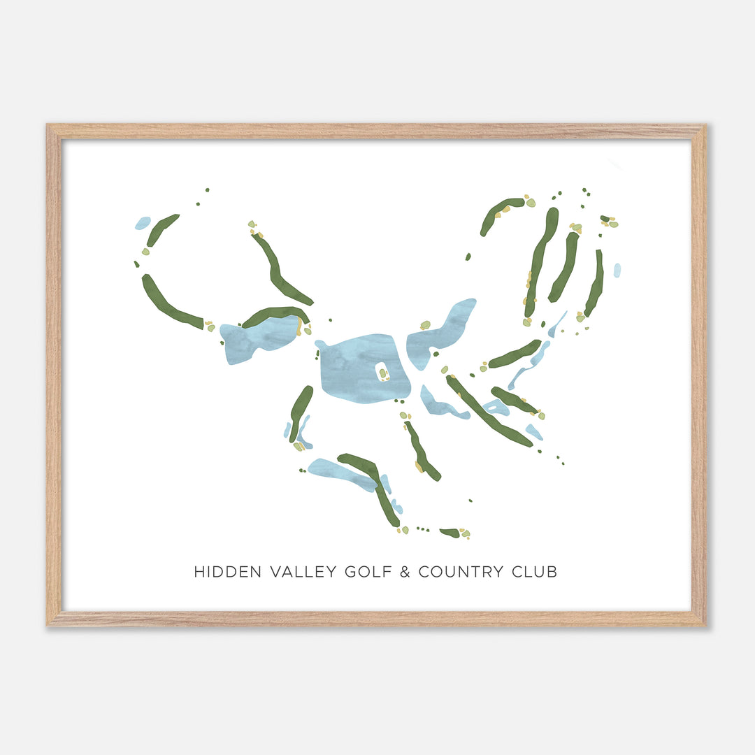 Print of Hidden Valley Golf & Country Club Modern Map
