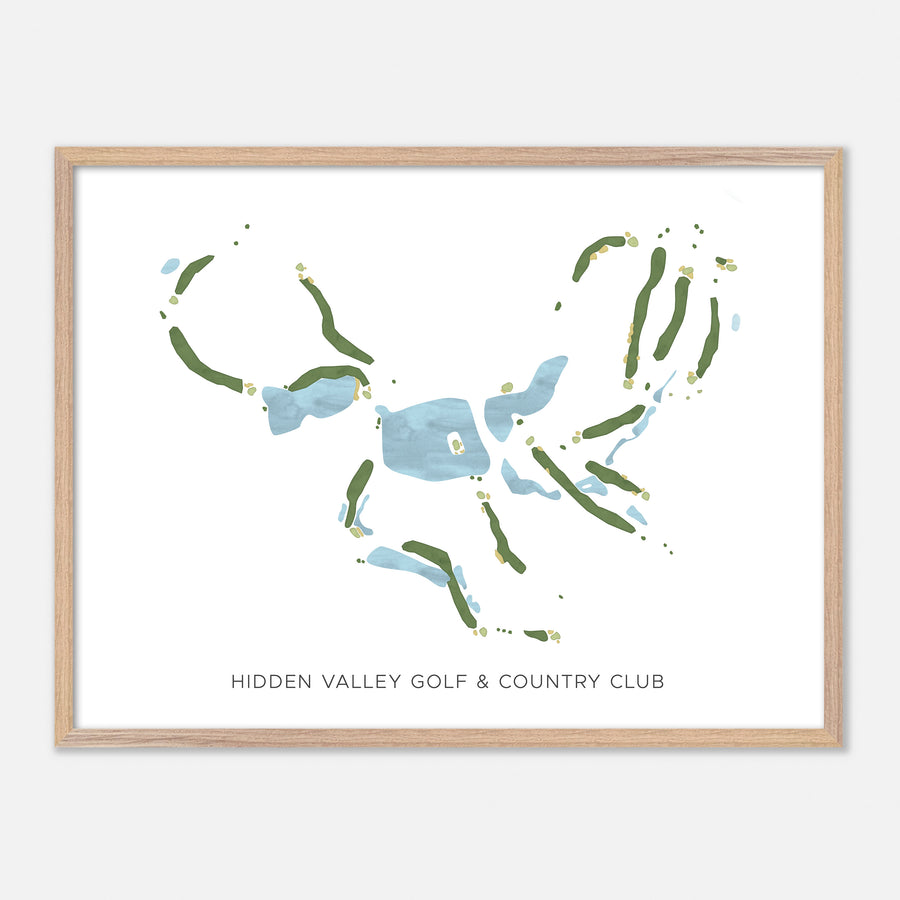 Print of Hidden Valley Golf & Country Club Modern Map